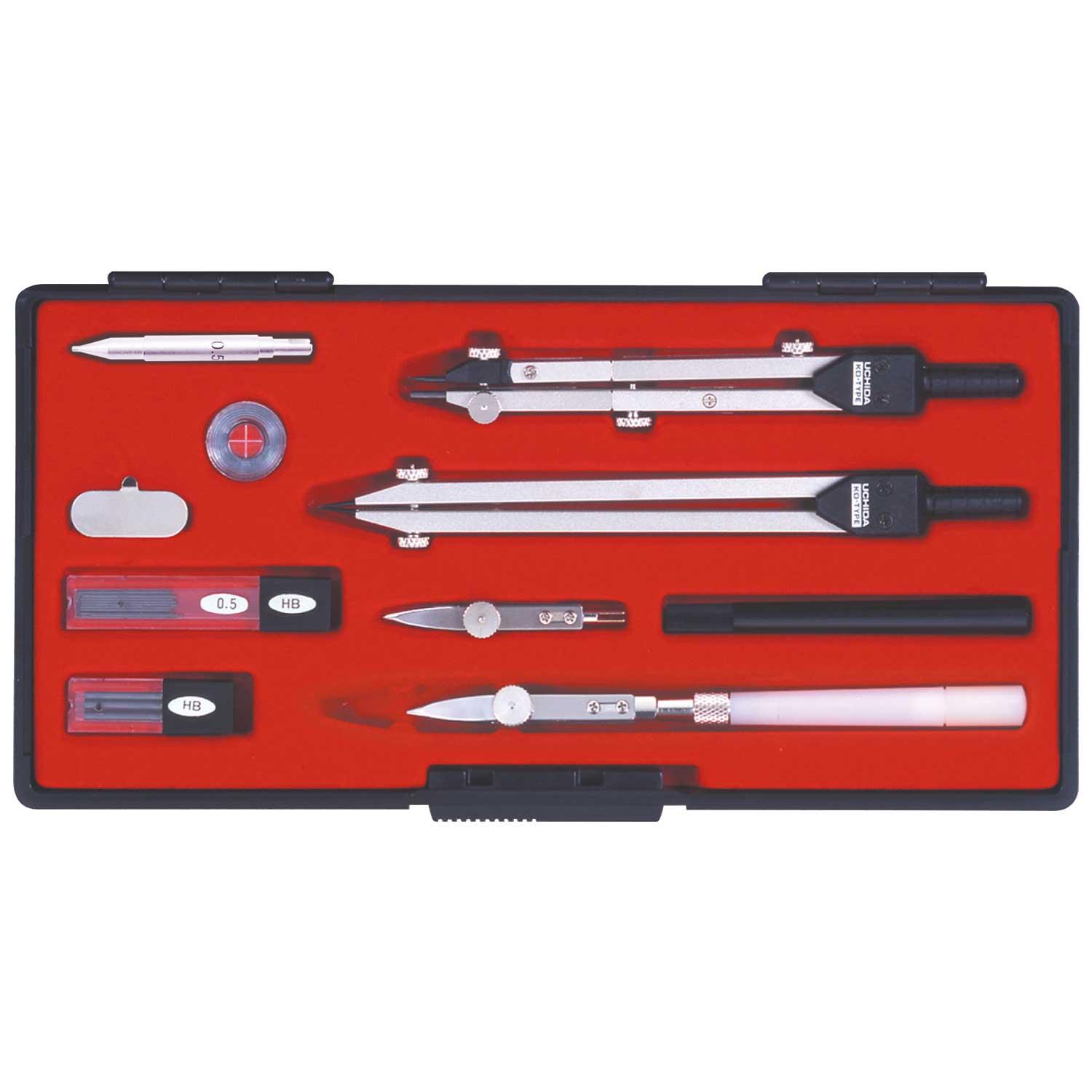 【送料無料】 KD型製図器　SE　12品組A　烏口入り　1-730-7023