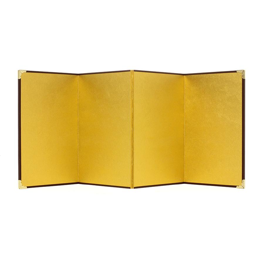 楽天市場】金屏風（きんびょうぶ）4曲 L 高さ35cm 和装ウェルカム