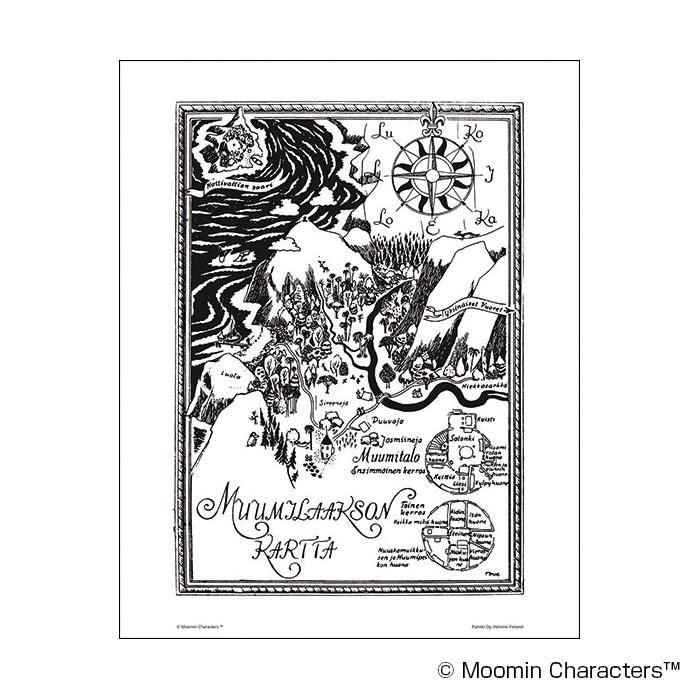 楽天市場】Moomin ムーミン Putinki プティンキ モノクロポスター