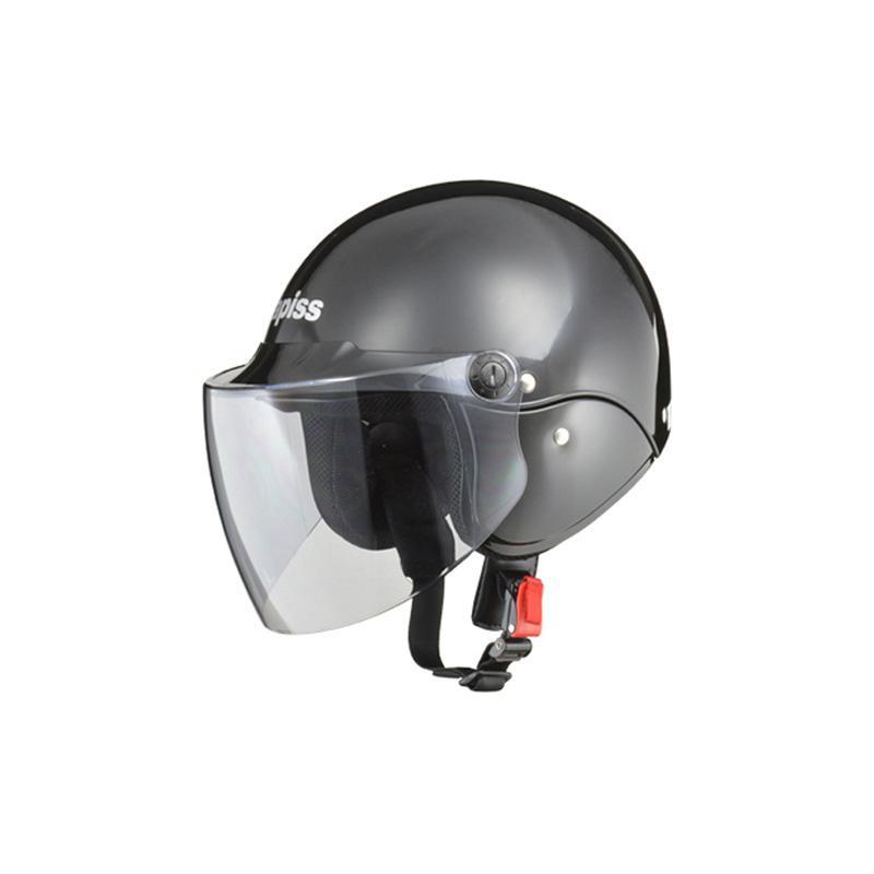 【送料無料】リード工業 apiss セミジェットヘルメット ブラック フリーサイズ AP-603