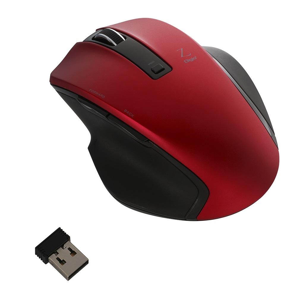 【送料無料】 ナカバヤシ　無線5ボタンBlueLEDマウス　レッド　MUS-RKF129R