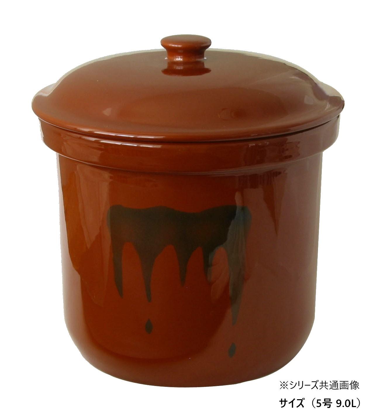 楽天市場】【送料無料】 ガラス蓋付き 漬物容器 陶器製 9リットル かめ