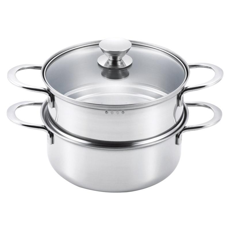 【送料無料】ルチェンテ IH対応二段蒸し器20cm LU-20M 5357-074
