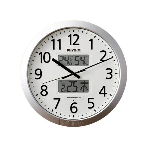 【送料無料】リズム プログラムチャイム付き電波掛時計 4FN404SR19 5611-012｜通販奉行