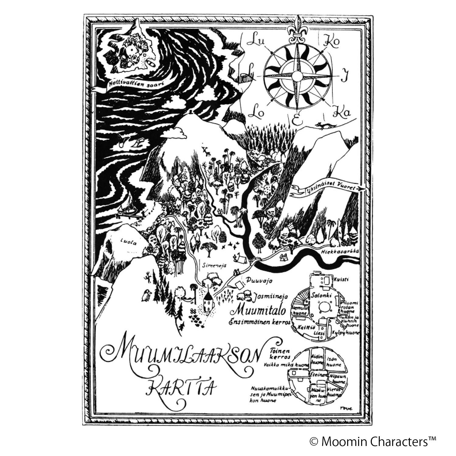 ムーミン村　マップ　ポスター　シリアルナンバー入り　タグ付き 開催情報】「MOOMIN POPUP STORE by Small Planet」 ＠横浜
