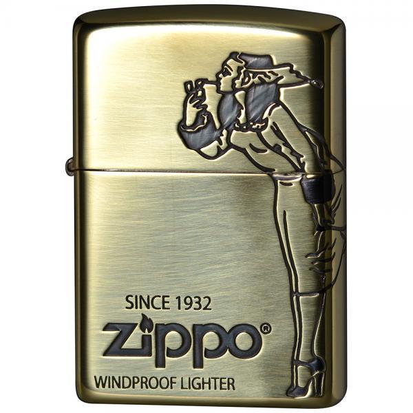 【送料無料】ZIPPO（ジッポー)ライター　ガール 真鍮メッキ 2BI-WINDY