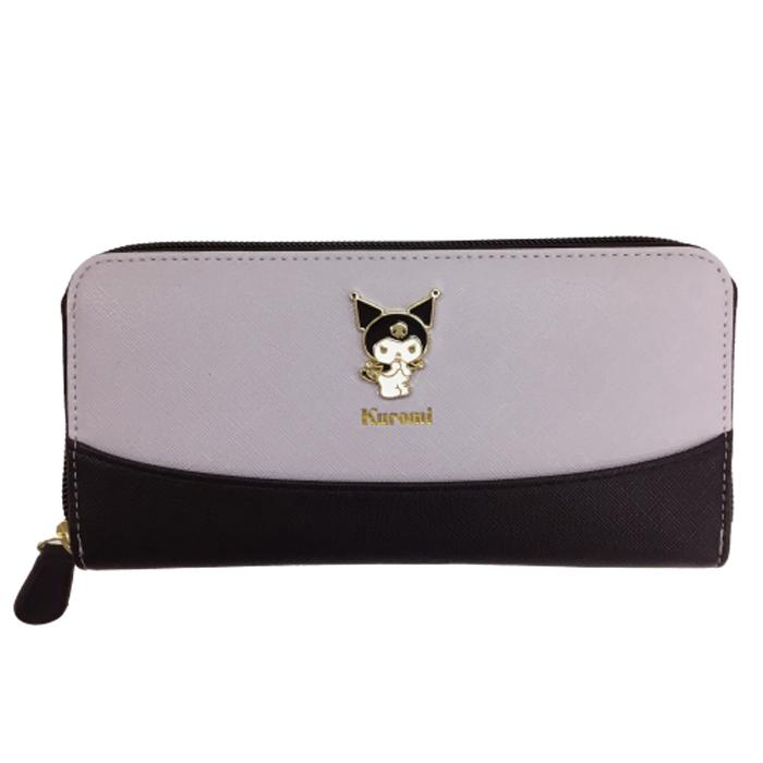 【未使用品】ナダヤ サンリオキャラクターズ ラウンド二つ折り財布 クロミ 牛革製 未使用品】ナダヤ サンリオキャラクターズ ラウンド二つ折り財布