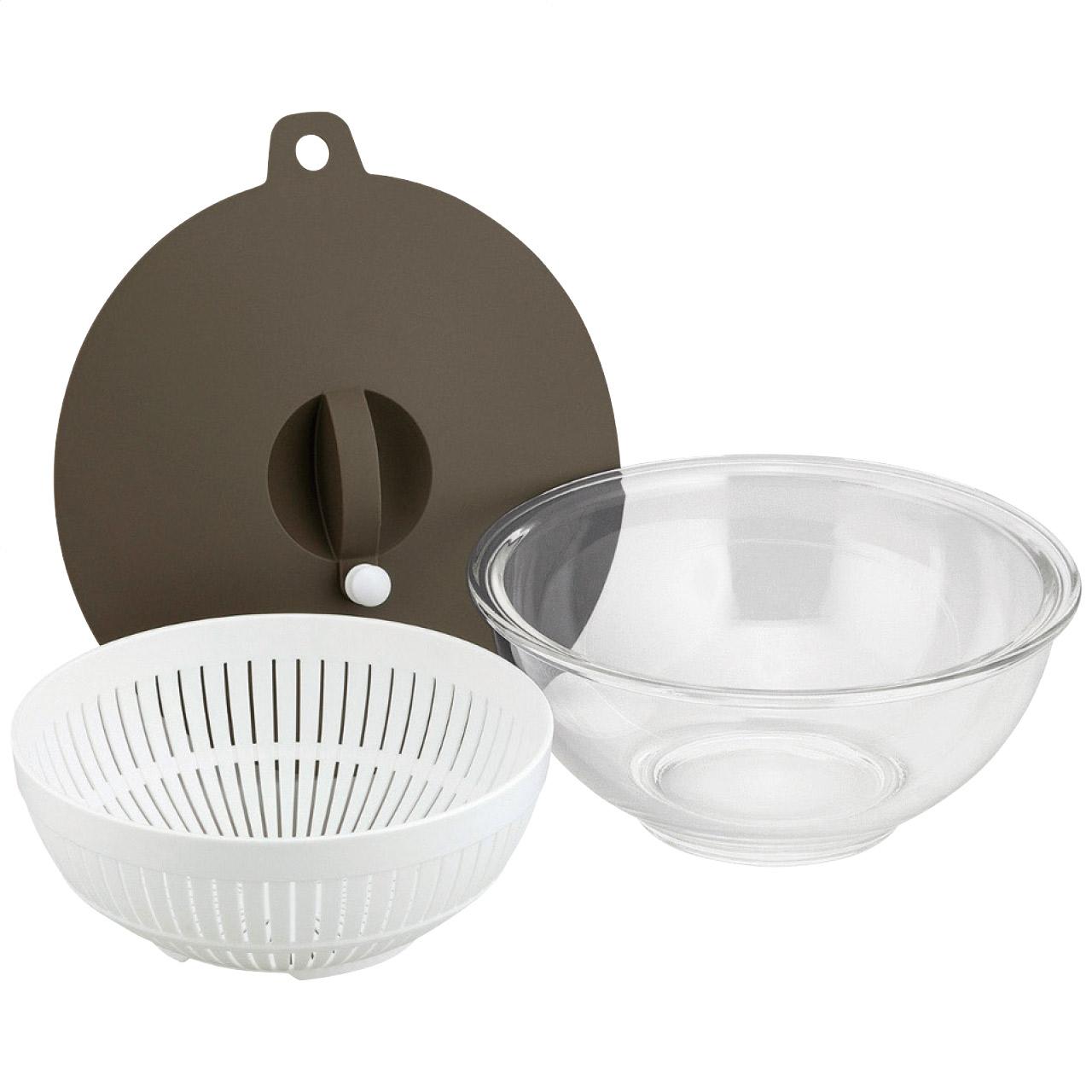 楽天市場】柳宗理 ヤナギソウリ 耐熱ガラスボウル ボウル 3ピース&蓋