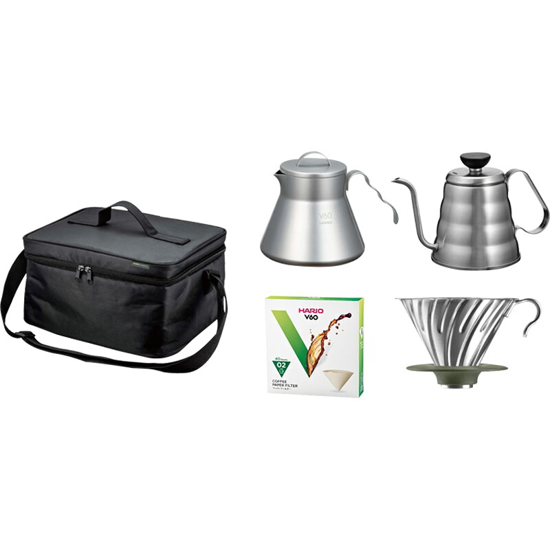 ハリオ V60 アウトドアコーヒーベーシックセット O-VOCB[tr]｜通販パーク 生活用品店