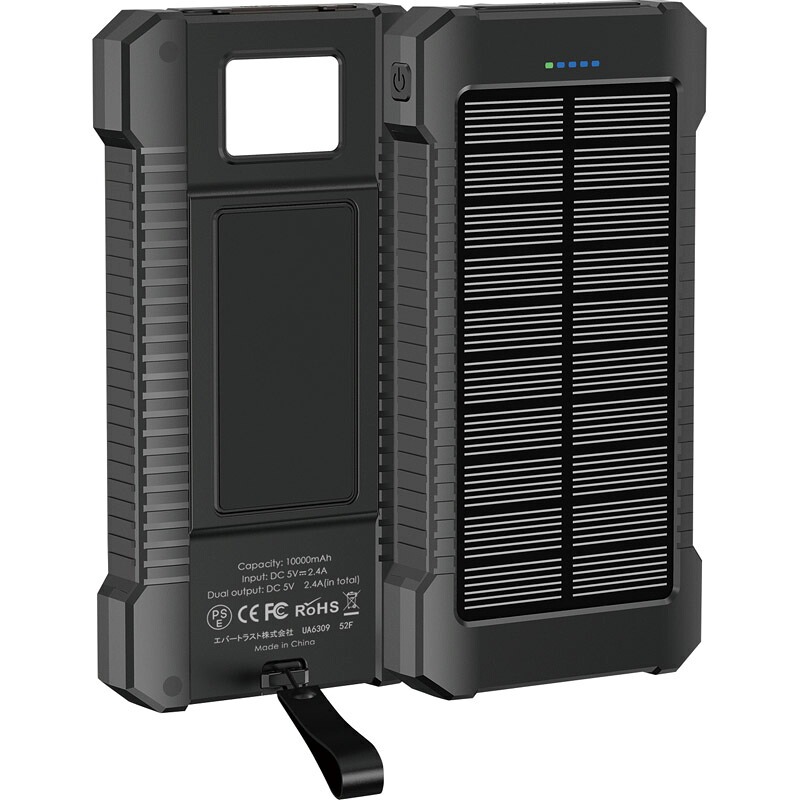 インネクスト ライト付きソーラーチャージャー（１００００ｍＡｈ） UA6309
