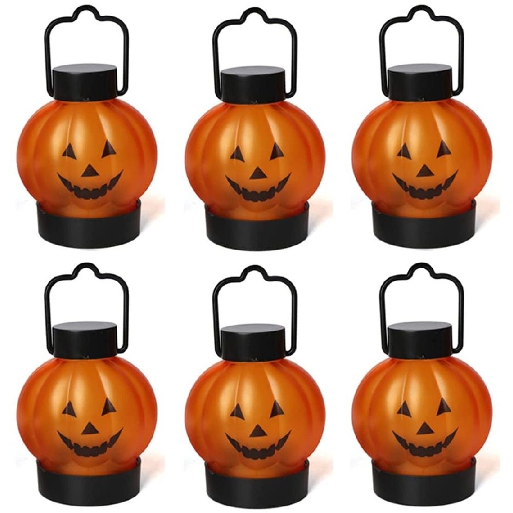 アウトレット品 かぼちゃライト ハロウィン ランタン 6個セット ハロウィン飾り ランプ led キャンドルハウス パンプキン