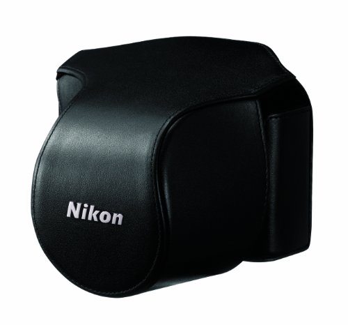 Nikon cb-n1000saブラックレザーボディケースセットfor Nikon 1?V1デジタル写真機