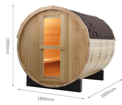 バレルサウナ 薪暖房器 サウナ石ころ付き添い人 シングル大屋根材 バレルサウナキット 住み処サウナ 個人的サウナ 身寄り用サウナ (レッドシダー)