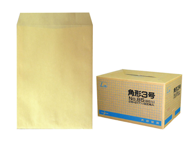 角3封筒　クラフト85g　中貼　枠なし　500枚