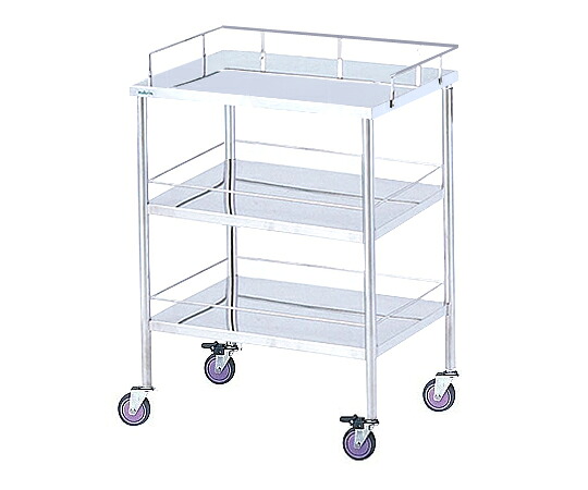 ★ポイント最大16倍★【全国配送可】-回診車 750×450×850mm ナビス（アズワン） 型番 HM-750 　JAN 4562108474771 aso 0-2694-03 ●お取寄品　納期約 10営業日-【医療・研究機器】