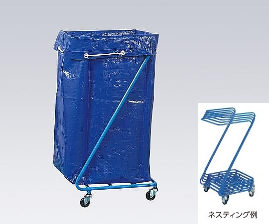 ★ポイント最大16倍★【全国配送可】-リネンカート　Z型　ブルー 金沢車輌 型番 SH-29E-B 　JAN 4546678001520 aso 0-7127-01 ●在庫品 納期約 3営業日-【医療・研究機器】