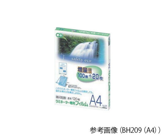 ★ポイント最大16倍★【全国配送可】-ラミネーターフィルム A4 100μm 1箱（120枚入） その他 型番 BH209(A4) 　JAN 4522966172097 aso 0-7428-07 ●在庫品 納期約 3営業日-【医療・研究機器】 5,060円