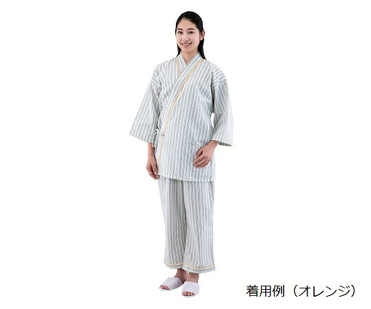 ★ポイント最大16倍★【全国配送可】-ストライプ病衣 （セパレーツ） オレンジ／M その他 型番 - aso 0-8751-12 ●在庫品 納期約 3営業日-【医療・研究機器】 4,311円