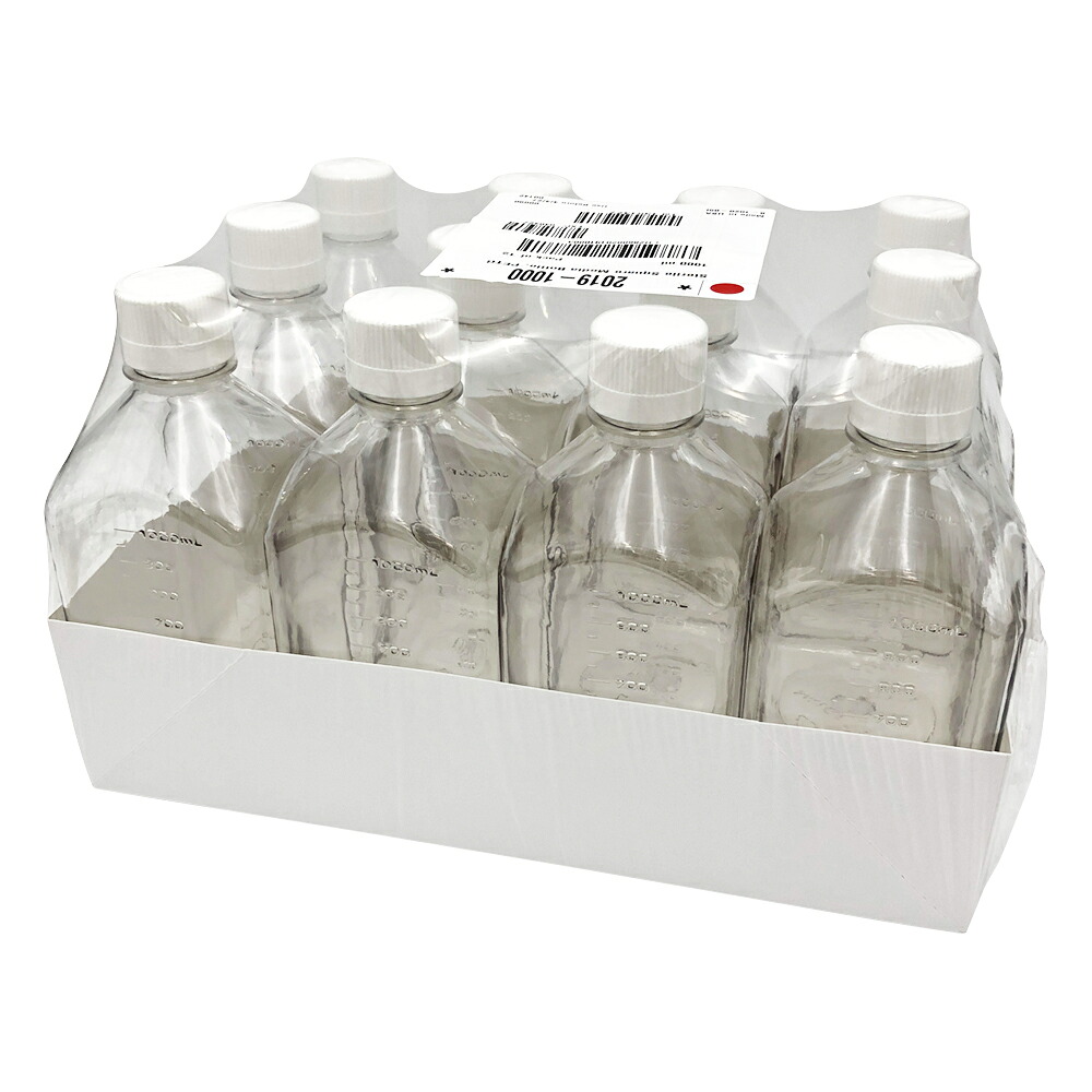 ★ポイント最大16倍★【全国配送可】-角型培地瓶（PETG製・滅菌済）　1000mL　12本×2入 Thermo　Fisher　Scientific 型番 2019-1000 　JAN 4589488367110 aso 1-1500-16 ●在庫品 納期約 3営業日-【医療・研究機器】