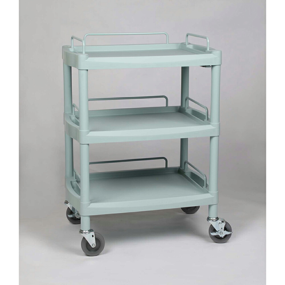 ★ポイント最大16倍★【全国配送可】-プラスチックワゴン　655×455×820mm　棚3段 アズワン 型番 Y201B 　JAN 4580110249613 aso 1-8544-14 ●在庫品 納期約 3営業日-【医療・研究機器】