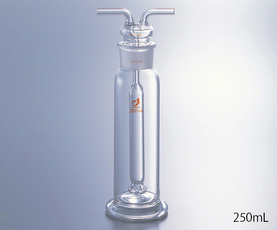★ポイント最大16倍★【全国配送可】-ガス洗浄瓶（ムインケ式）　125mL クライミング 型番 CL0454-01-10 　JAN 4573310033427 aso 1-9544-01 納期約 3営業日-【医療・研究機器】｜【文具の月島堂】店