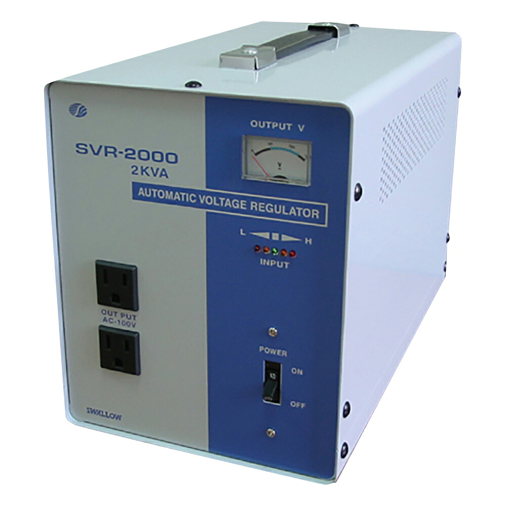 ★ポイント最大16倍★【全国配送可】-交流定電圧電源装置　100V-10A スワロー電機 型番 SVR-1000 aso 2-1425-01 ●お取寄品　納期約 7営業日-【医療・研究機器】