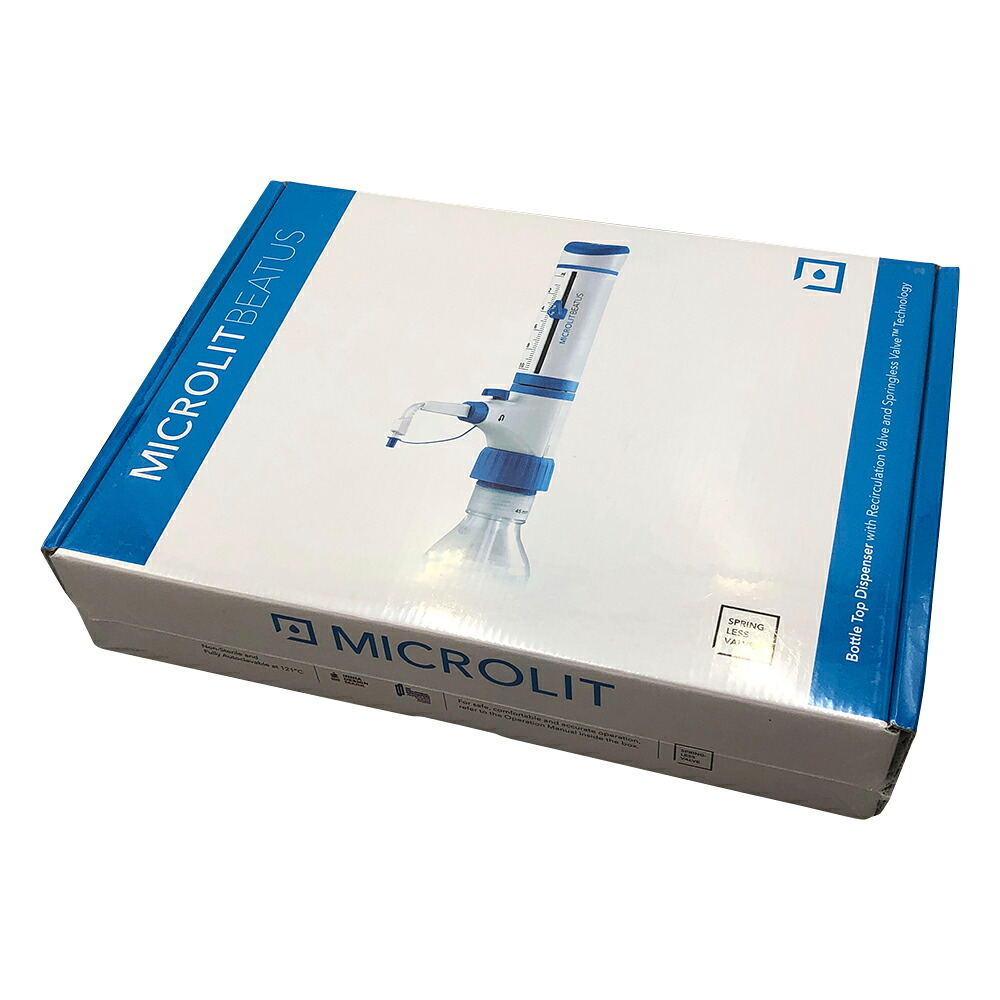 ★ポイント最大16倍★【全国配送可】-ボトルトップディスペンサー 泡抜き機構付 MICROLIT 型番 BEAT30 　JAN 4582110981791 aso 3-5997-04 ●在庫品 納期約 3営業日-【医療・研究機器】