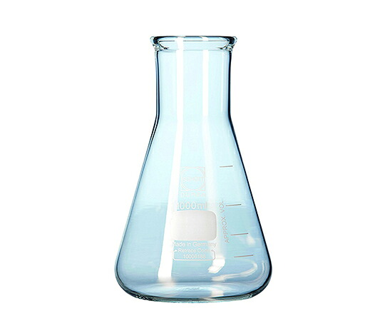 ★ポイント最大16倍★【全国配送可】-極厚三角広口フラスコ　1000mL SCHOTT/DURAN 型番 212275408 　JAN 4582110980701 aso 3-6127-04 ●在庫品 納期約 3営業日-【医療・研究機器】