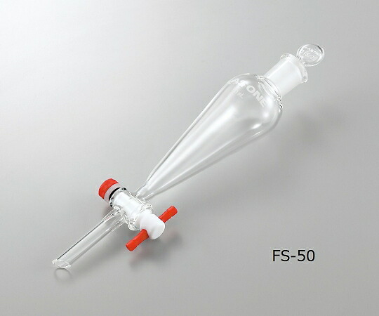 ★ポイント最大16倍★【全国配送可】-分液ロート 100mL アズワン 型番 FS-100 　JAN 4582110962417 aso 3-6521-12 ●在庫品 納期約 3営業日-【医療・研究機器】