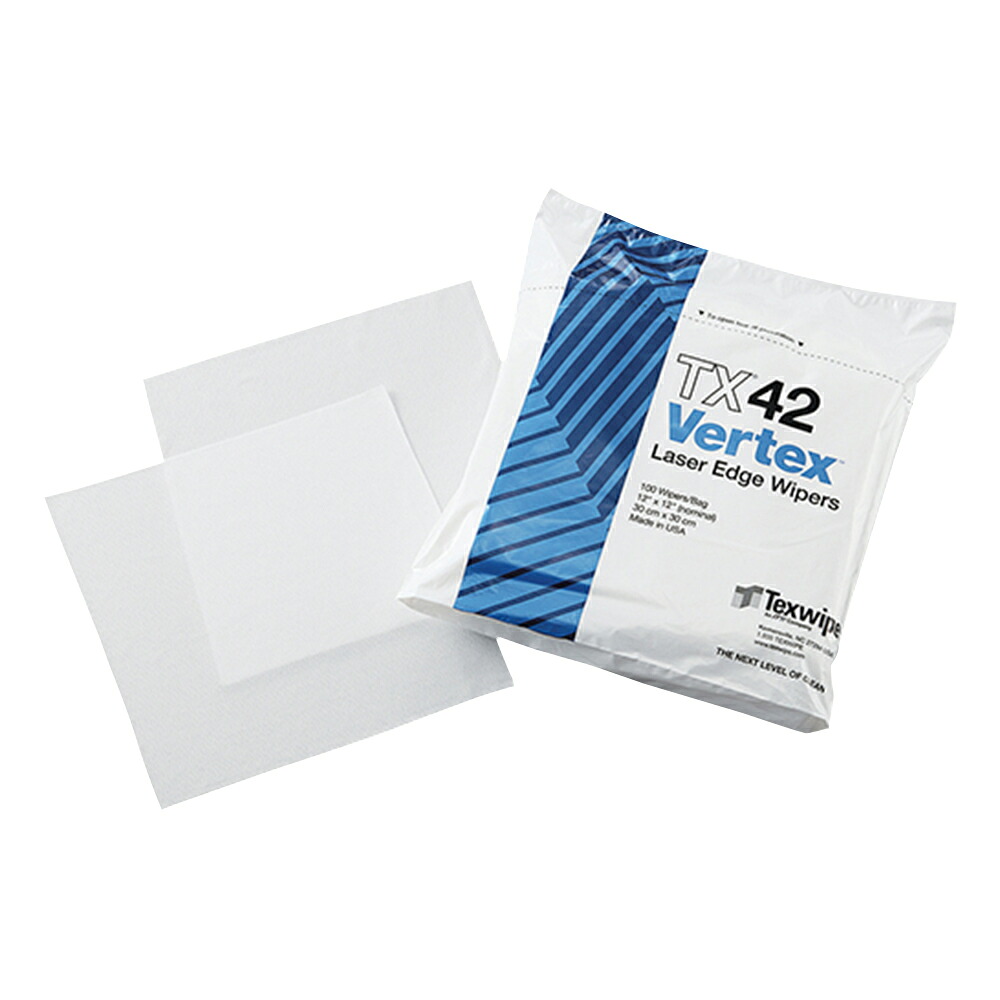 ★ポイント最大16倍★【全国配送可】-高吸収ワイパー　VertexTM　300×300mm　100枚入 テックスワイプ（Texwipe） 型番 TX42 　JAN 4582110974748 aso 3-6992-01 ●在庫品 納期約 3営業日-【医療・研究機器】 14,340円