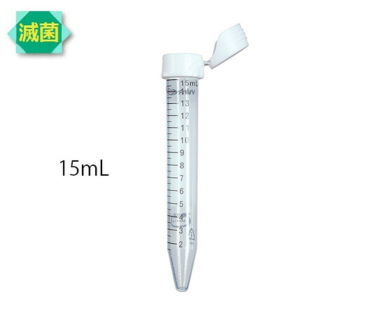 ★ポイント最大16倍★【全国配送可】-遠沈管（フリップキャップ）　γ線滅菌済　15mL　25本×20袋入 VWR 型番 75845-208 　JAN 7312058320867 aso 3-805-11 ●在庫品 納期約 3営業日-【医療・研究機器】