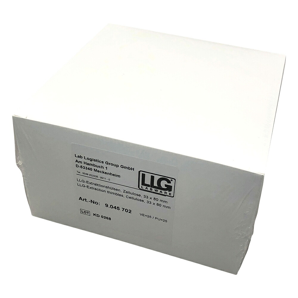 ★ポイント最大16倍★【全国配送可】-円筒セルロース濾紙 25枚入 ET33-80 LLG　Labware 型番 9045702 　JAN 4589638194191 aso 3-8272-08 ●在庫品 納期約 3営業日-【医療・研究機器】