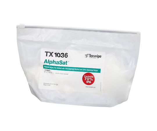 ★ポイント最大16倍★【全国配送可】-プリウェットワイパー　AlphaSat　75枚入 テックスワイプ（Texwipe） 型番 TX1036 　JAN 4589638364228 aso 4-1891-02 ●在庫品 納期約 3営業日-【医療・研究機器】