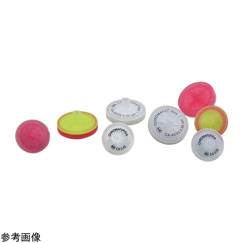★ポイント最大16倍★【全国配送可】-シリンジフィルター（セルロースアセテート・CHROMAFIL）0.45um φ25mm 透明・赤 100個入 MACHEREY-NAGEL 型番 729027 　JAN 4582619650044 aso 4-4341-04 ●在庫品 納期約 3営業日-【医療・研究機器】
