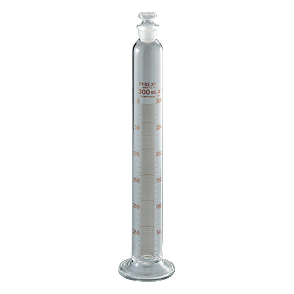 ★ポイント最大16倍★【全国配送可】-PYREX(R) JIS 有栓メスシリンダー 300mL コーニング・PYREX 型番 3002JIS-300  aso 62-4865-36  ●在庫品 納期約 3営業日-【医療・研究機器】