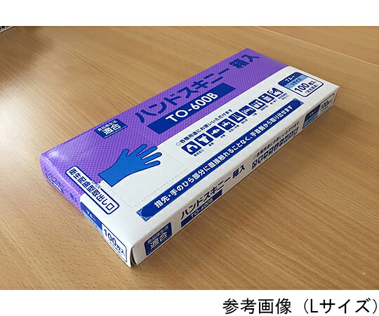 ★ポイント最大16倍★【全国配送可】-ハンドスキニー手袋　ブルー　L　6000枚入 ホワイトマックス 型番 TO-600B 　JAN 4989496656136 aso 64-8201-88 ●お取寄品　納期約 6営業日-【医療・研究機器】