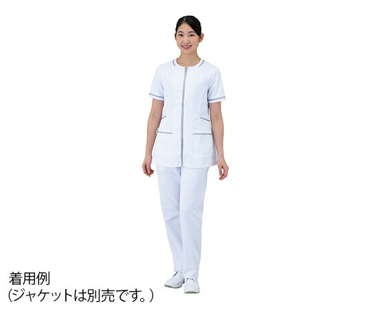 ★ポイント最大16倍★【全国配送可】-レディスパンツ　ホワイト　S KAZEN 型番 844-40 S 　JAN 4562213062276 aso 7-1195-01 ●お取寄品　納期約 7営業日-【医療・研究機器】