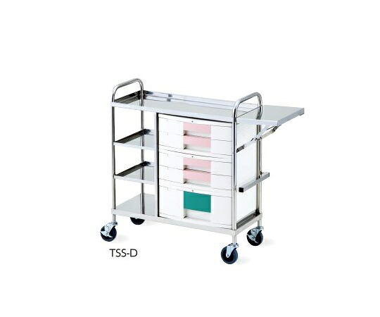 ★ポイント最大16倍★【全国配送可】-とっても静かな処置車 849×353×942mm ナビス（アズワン） 型番 TSS-D  JAN 4562108474214 aso 8-3962-04  ●在庫品 納期約 3営業日-【医療・研究機器】