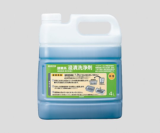 ★ポイント最大16倍★【全国配送可】-パワークイック 酵素系浸漬洗浄剤 中性 4L サラヤ 型番 50334 　JAN 4987696503342 aso 8-5207-02 納期約 3営業日-【医療・研究機器】｜【文具の月島堂】店