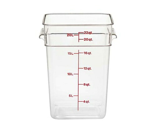 ★ポイント最大16倍★【全国配送可】-キャンブロ 角型 フードコンテナー本体 22SFSCW クリア CAMBRO（キャンブロ） 型番 4119900  aso 61-6525-59  ●お取寄品 納期約 6営業日-【医療・研究機器】