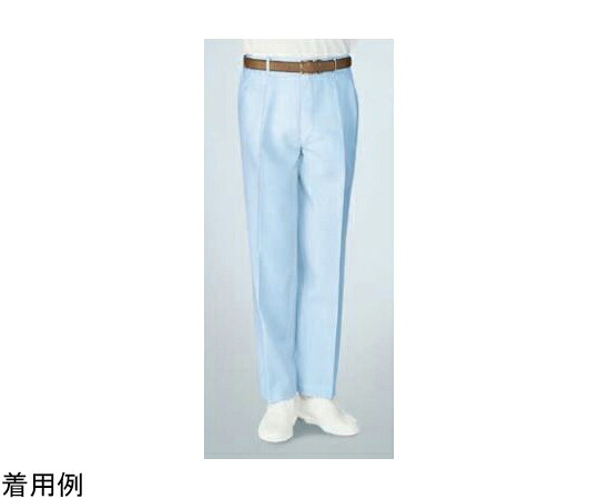 ★ポイント最大16倍★【全国配送可】-男子パンツ　サックス　LL KAZEN 型番 437-91 LL 　JAN 4562212946768 aso 61-9877-89 ●在庫品 納期約 7営業日-【医療・研究機器】