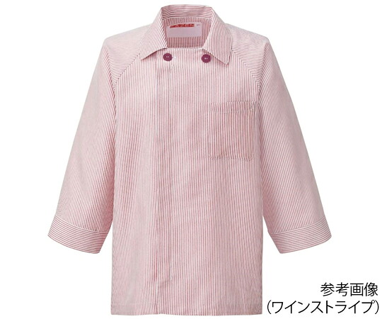 ★ポイント最大16倍★【全国配送可】-衿付きコックシャツ　ワインストライプ　S KAZEN 型番 680-38 S 　JAN 4562213073357 aso 63-4097-25 ●在庫品 納期約 7営業日-【医療・研究機器】