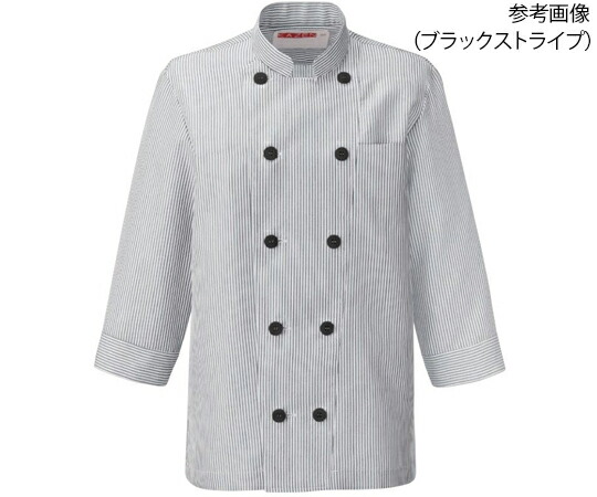 ★ポイント最大16倍★【全国配送可】-コックシャツ　ブラックストライプ　S KAZEN 型番 681-35 S 　JAN 4562213073432 aso 63-4097-32 ●在庫品 納期約 7営業日-【医療・研究機器】