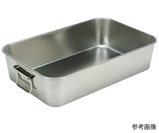 ★ポイント最大16倍★【全国配送可】-スギコ 18-8 給食バット 可動ハンドル付 610×388×H200mm スギコ産業 型番 SH-6038-8H 　JAN 4580128946863 aso 63-5533-74 ●在庫品 納期約 5営業日-【医療・研究機器】