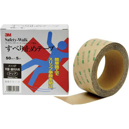 ★ポイント最大16倍★【在庫品は翌営業日発送】-ato6272-5262 セーフティ・ウォーク　すべり止めテープ　幅５０ｍｍ×５ｍ巻　平面用　透明　1ケ 62725262 スリーエム ジャパン FCLE50X5 -【＠オフィス】