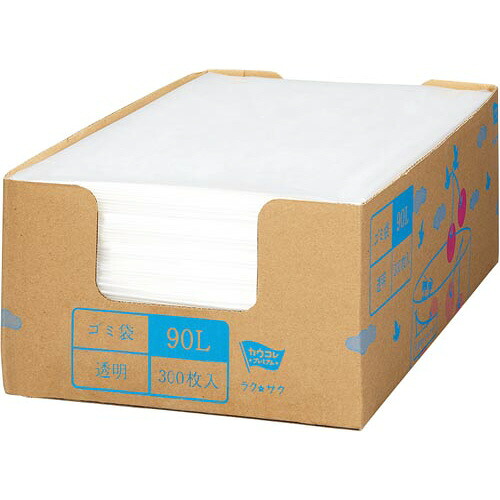 ★ポイント最大16倍★【取り寄せ品】-ato6534-2688 １枚ずつ取り出せる箱入り増量ゴミ袋　低密度薄口ゴミ袋　９０Ｌ　３００枚 65342688 カウネット 4207-9217 -【＠オフィス】｜【文具の月島堂】店 15,058円