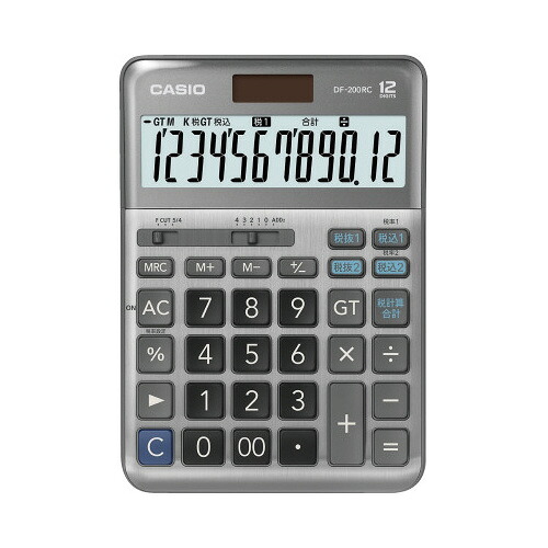 ★ポイント最大16倍★【在庫品は翌営業日発送】-ato6535-0317 軽減税率電卓　ＤＦ－２００ＲＣ－Ｎ　1ケ 65350317 カシオ計算機 DF-200RC-N -【＠オフィス】