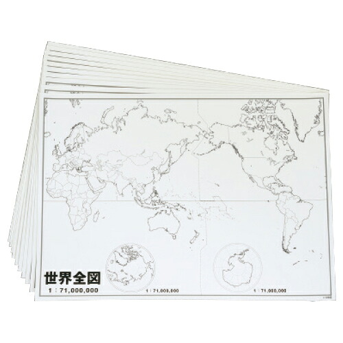 ★ポイント最大16倍★【教育施設様限定商品】-ed 100124 地理学習シートグループ学習用世界全図(10枚) メーカー名 全教図 -【教育・福祉】|【文具の月島堂】店
