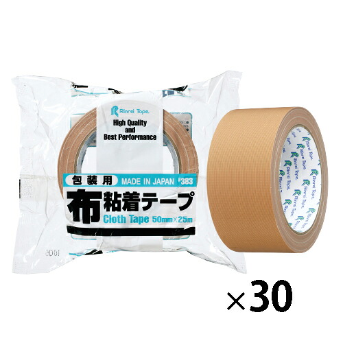 ★ポイント最大16倍★【教育施設様限定商品】-ed 147819 布テープ＃383（30巻） ﾒｰｶｰ名 リンレイテープ #383-【教育・福祉】