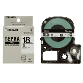 ★ポイント最大16倍★【教育施設様限定商品】-ed 154980 テプラPROカートリッジ 白に黒文字（10個）6mm ﾒｰｶｰ名 キングジム SS6K*10-【教育・福祉】｜【文具の月島堂】店